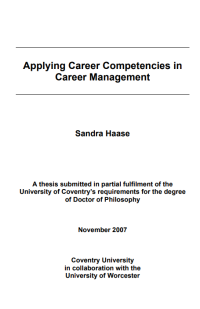 Applying Career Competencies in Career Management