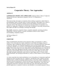 Image of Cooperative Theory: New Approaches