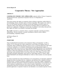 Cooperative Theory: New Approaches