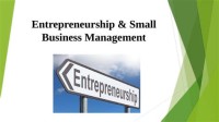 Entrepreneurship and Small Business Management