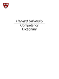 Image of Harvard University - Competency Dictionary