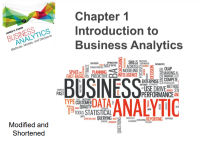 Introduction to Business Analytics-Chapter 1