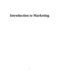 Introduction to marketing