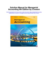 Managerial Accounting