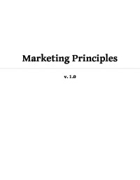 Marketing Principles