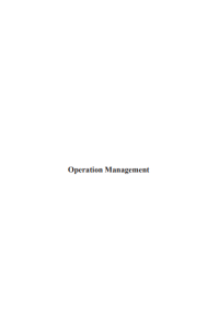 Image of Operation Management