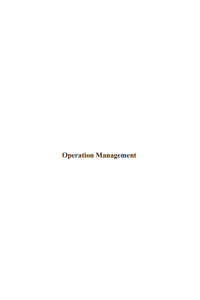 Operation Management