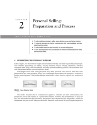 Personal Selling: Preparation and Process