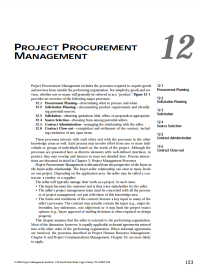 PMBOK12 - PROJECT PROCUREMENT MANAGEMENT