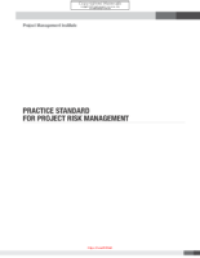 Image of PRACTICE STANDARD  FOR PROJECT RISK MANAGEMENT