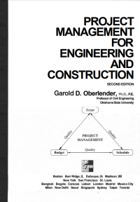 PROJECT MANAGEMENT FOR ENGINEERING  AND CONSTRUCTION