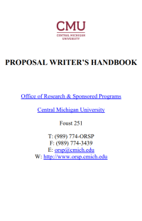 PROPOSAL WRITER’S HANDBOOK