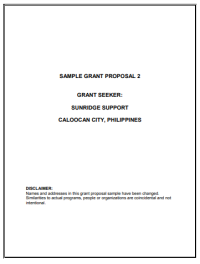 SAMPLE GRANT PROPOSAL 2