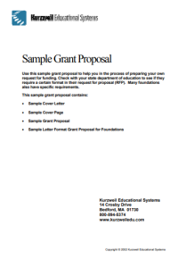 Image of Sample Grant Proposal