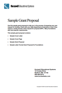 Sample Grant Proposal