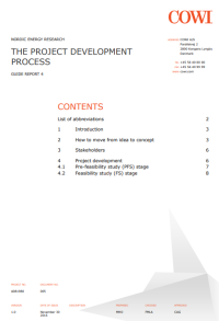 THE PROJECT DEVELOPMENT PROCESS